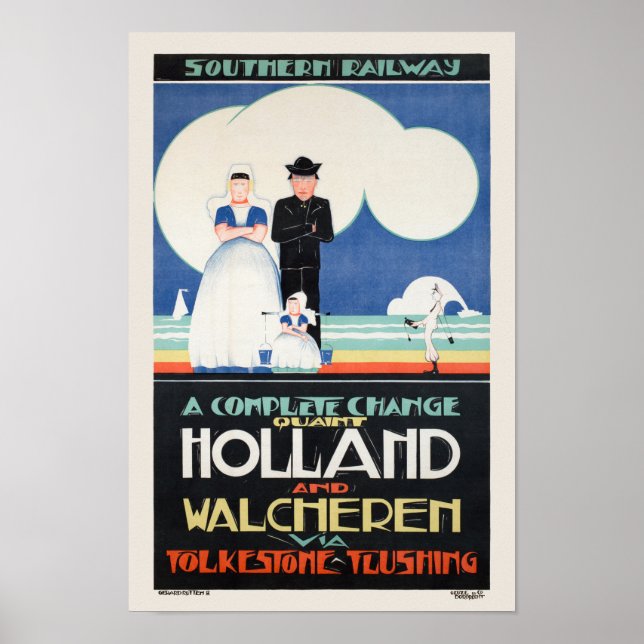 Nederländerna Vintage affisch 1924 (Framsidan)