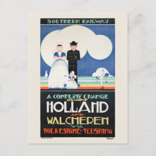 Nederländerna Vintage affisch 1924 Vykort