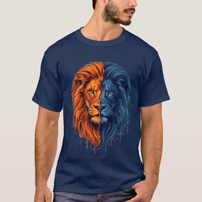 Nederländerna VM 2026: Cyber Lion Fan T-shirt (Framsida)