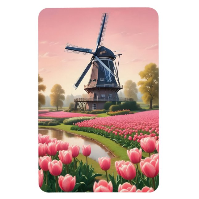 Nederländerna Windmills Magnet (Vertikal)