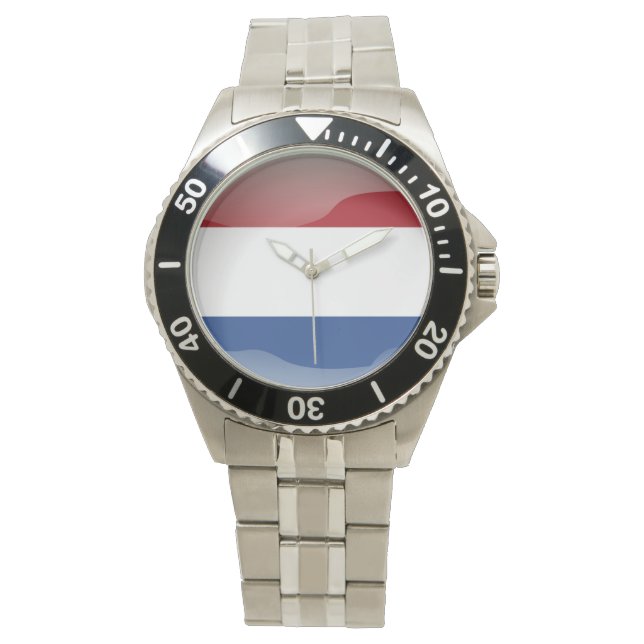 Nederländernas flagga armbandsur (Framsida)