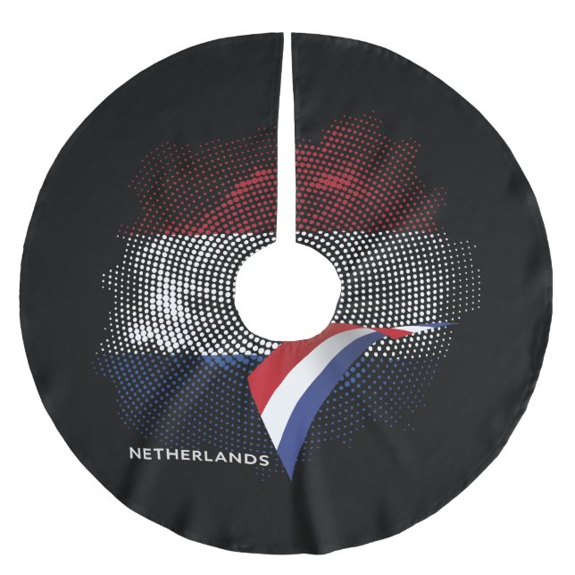 Nederländernas flagga julgransmatta borstad polyester (Framsidan)