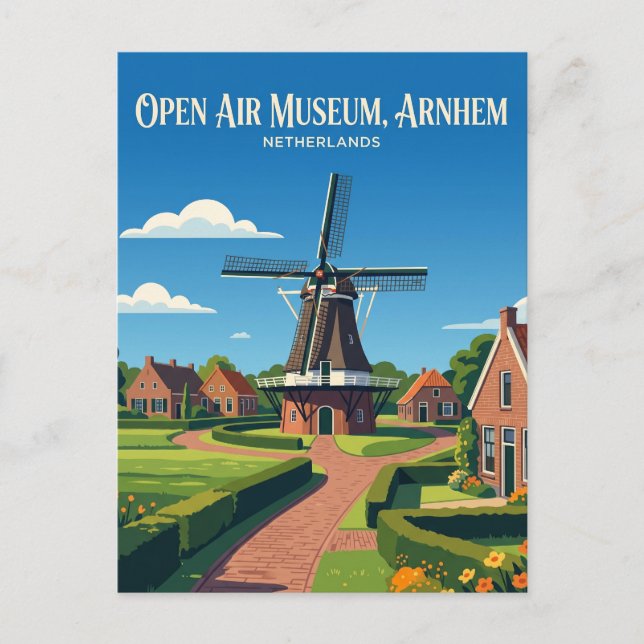 Nederländernas friluftsmuseum Nederländerna Vykort (Framsida)