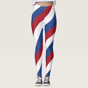Nederländernas nationella Flagga Färg Diagonal Str Leggings