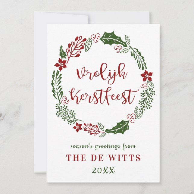 Nederlands God Jul, Anpassa Julkort (Framsida)