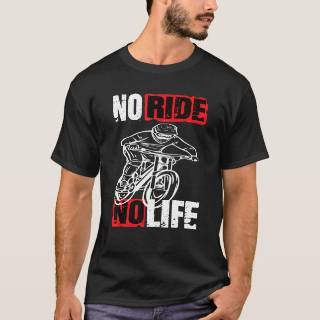Nederlandsbergcykel nr Ride No Life Fahrrad 2 T Shirt (Framsida)