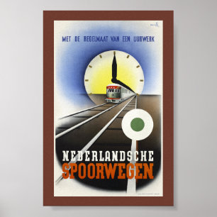 Nederlandsche Spoorwegen Vintage Affisch 1939