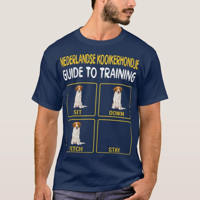 Nederlandse Kooikerhondje Guide to Training Hund T Shirt (Framsida)