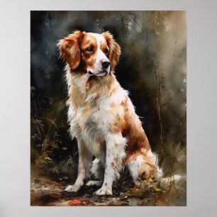 Nederlandse Kooikerhondje Hund Art Print Poster