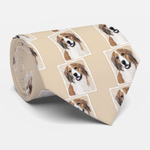 Nederlandse Kooikerhondje-målning - Hundkonst Slips