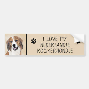 Nederlandse Kooikerhondje Painting - Hund Art Bildekal