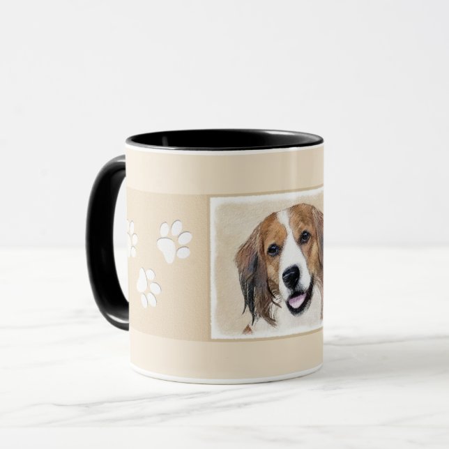 Nederlandse Kooikerhondje Painting - Hund Art Mugg (Framsida vänster)