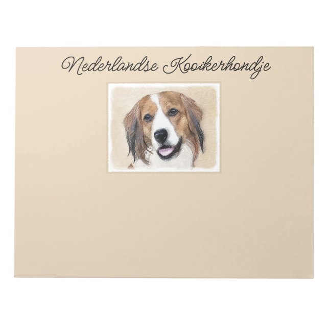 Nederlandse Kooikerhondje Painting - Hund Art Note Anteckningsblock (Framsida)
