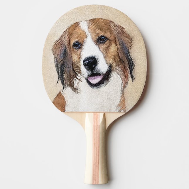 Nederlandse Kooikerhondje Painting - Hund Art Pingisracket (Framsidan)