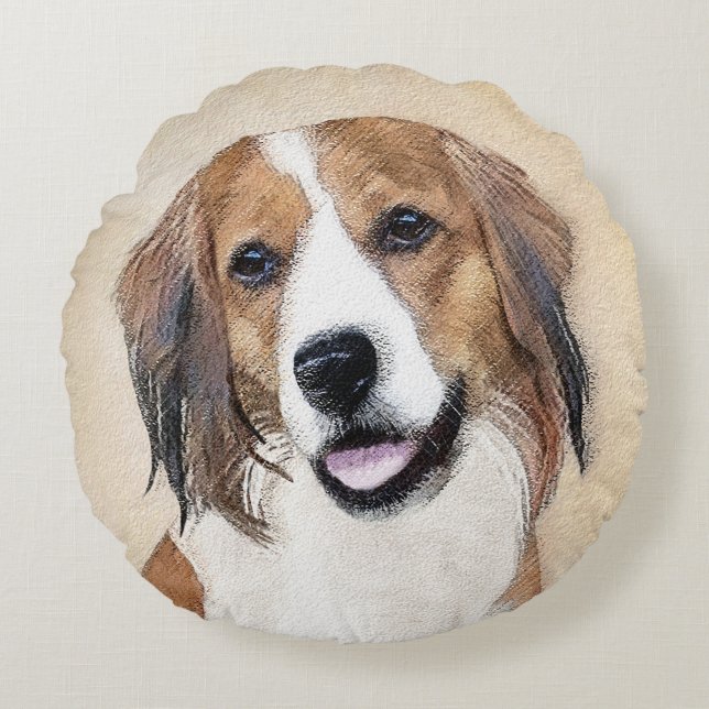 Nederlandse Kooikerhondje Painting - Hund Art Rund Kudde (Framsidan)