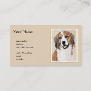 Nederlandse Kooikerhondje Painting - Hund Art Visitkort