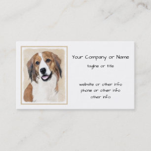 Nederlandse Kooikerhondje Painting - Hund Art Visitkort