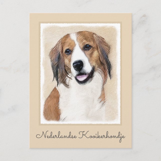 Nederlandse Kooikerhondje Painting - Hund Art Vykort (Framsida)