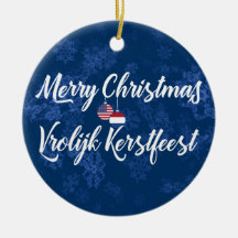 Nederländsk amerikansk Bilingual Helgdag Dekoratio