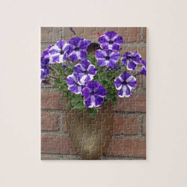 Nederländsk blogg med Lila Blue White Violet på Wa Pussel (Vertikal)