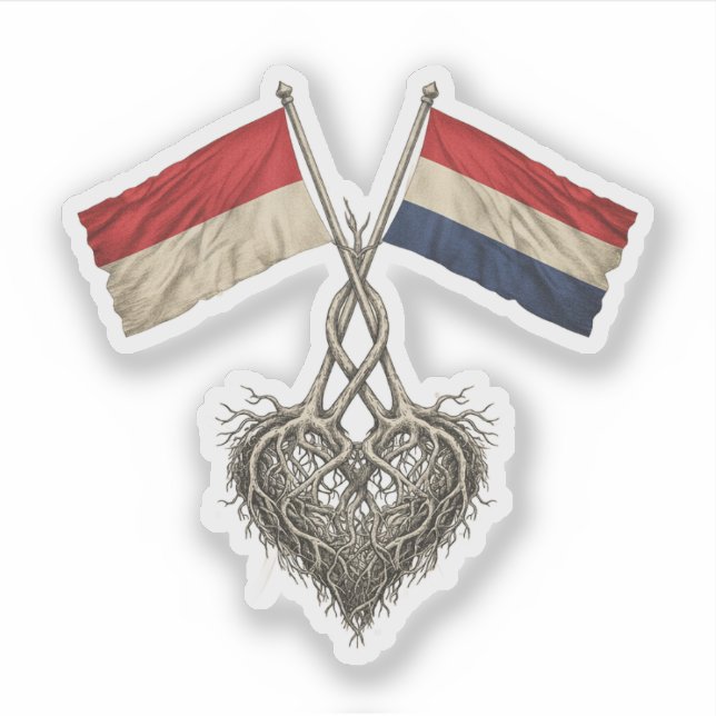 Nederländsk-indonesisk Klistermärken (Framsida)