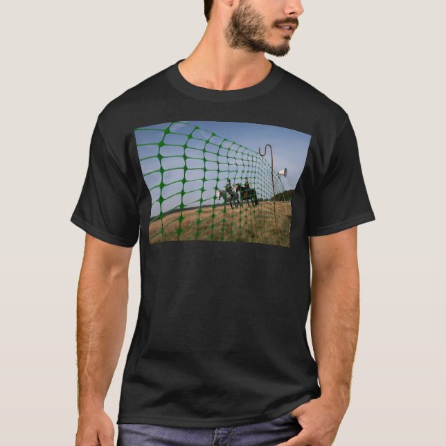 Nederländsk monterad polis på hästar. t shirt (Framsida)