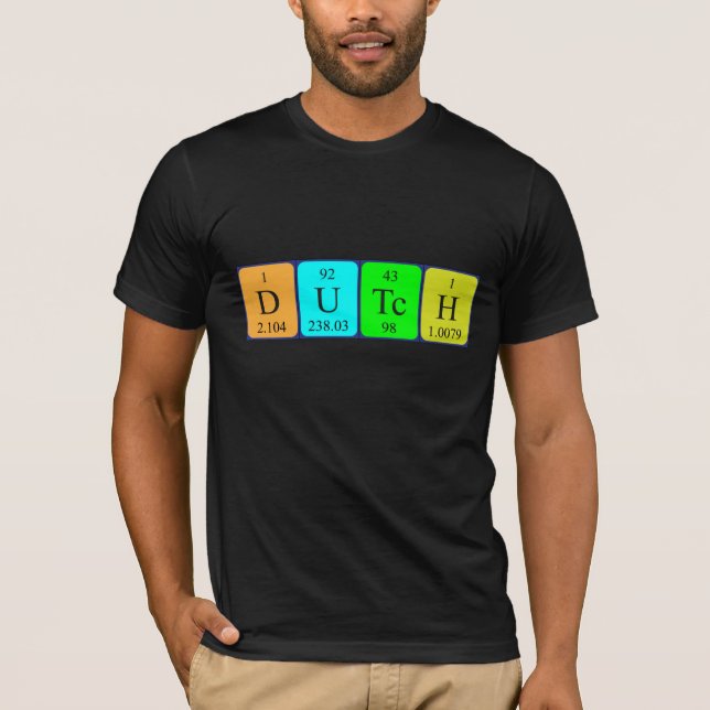 Nederländsk periodisk bord patriotisk skjorta t shirt (Framsida)