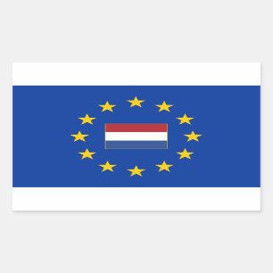 Nederländsk rektangelklistermärke för Europeisk Rektangulärt Klistermärke