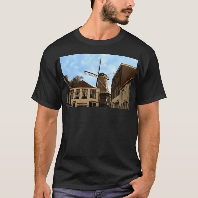 Nederländsk Vind Mill. T Shirt (Framsida)
