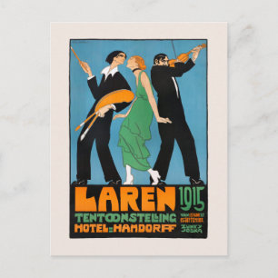Nederländsk Vintage Reklam Poster Laren 1915 Vykort