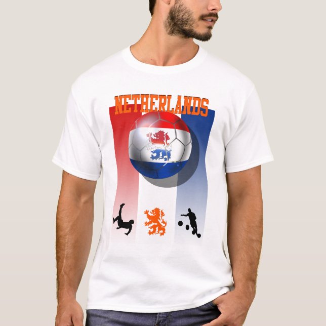 Nederländsk Voetbal Oranje affisch Tee (Framsida)