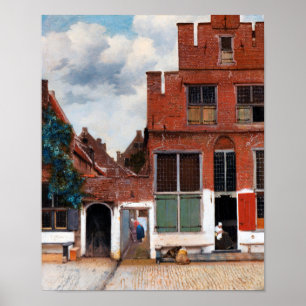 Nederländska Alley, Johannes Vermeer Poster