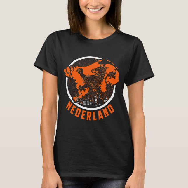 Nederländska Amsterdam Groningen T Shirt (Framsida)