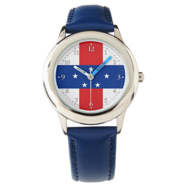 Nederländska Antillerna Flagga Armbandsur (Framsida)