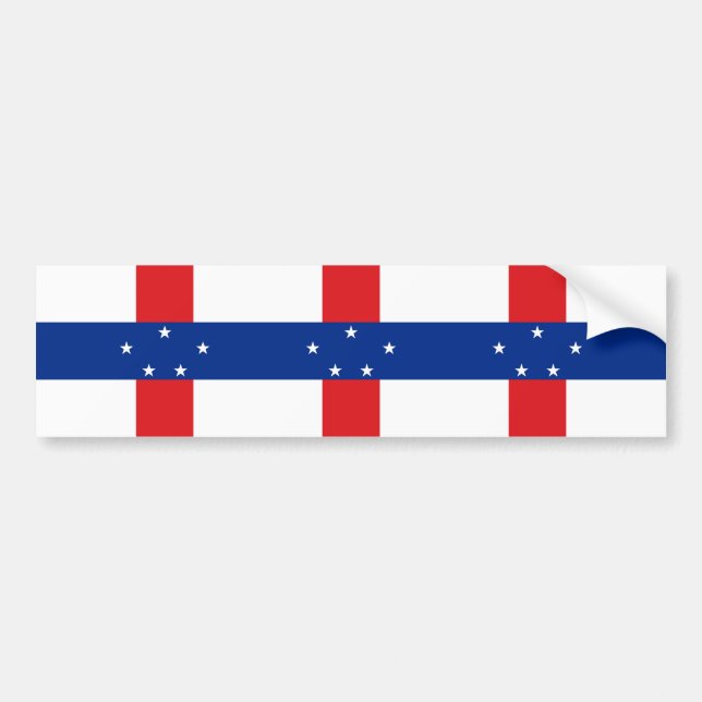 Nederländska Antillerna Flagga Bildekal (Framsidan)