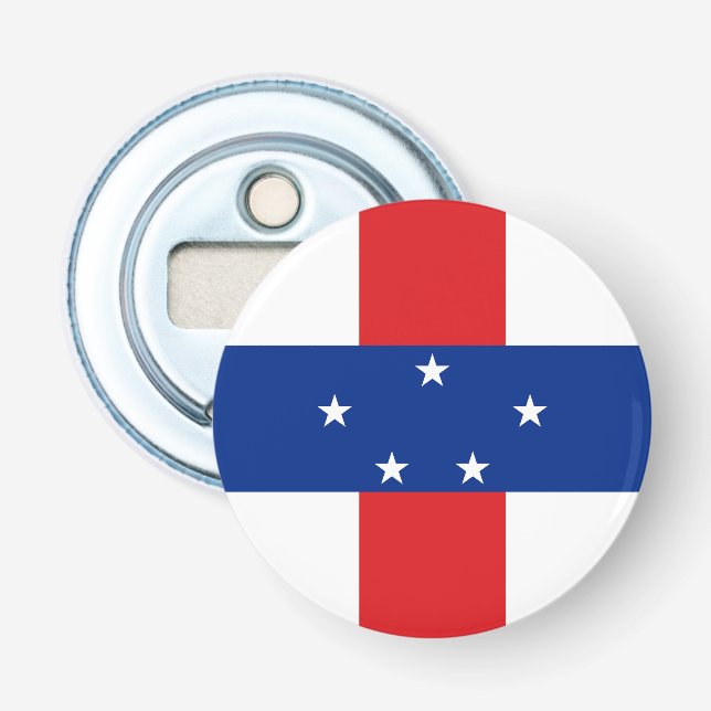 Nederländska Antillerna Flagga Flasköppnare (Framsidan)