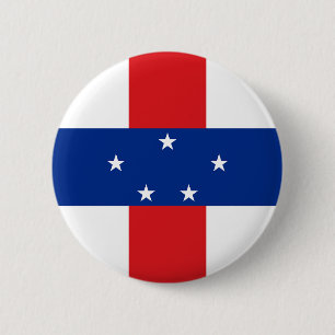 Nederländska Antillerna Flagga Knapp