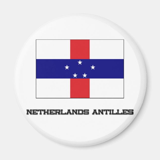 Nederländska Antillerna Flagga Magnet (Framsidan)