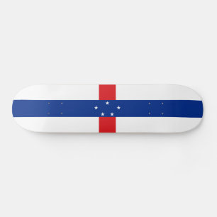 Nederländska Antillerna Flagga Mini Skateboard Bräda 18,5 Cm