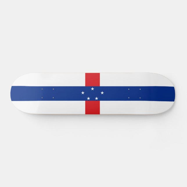 Nederländska Antillerna Flagga Mini Skateboard Bräda 18,5 Cm (Horz)