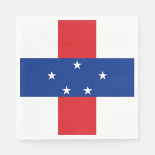 Nederländska Antillerna Flagga Pappersservett