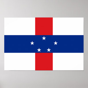 Nederländska Antillerna Flagga Poster