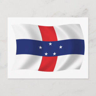 Nederländska Antillerna Flagga Postkort Vykort