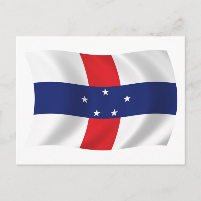 Nederländska Antillerna Flagga Postkort Vykort (Framsida)