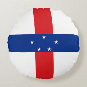 Nederländska Antillerna Flagga Rund Kudde