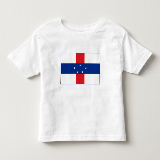 Nederländska Antillerna Flagga T Shirt (Framsida)