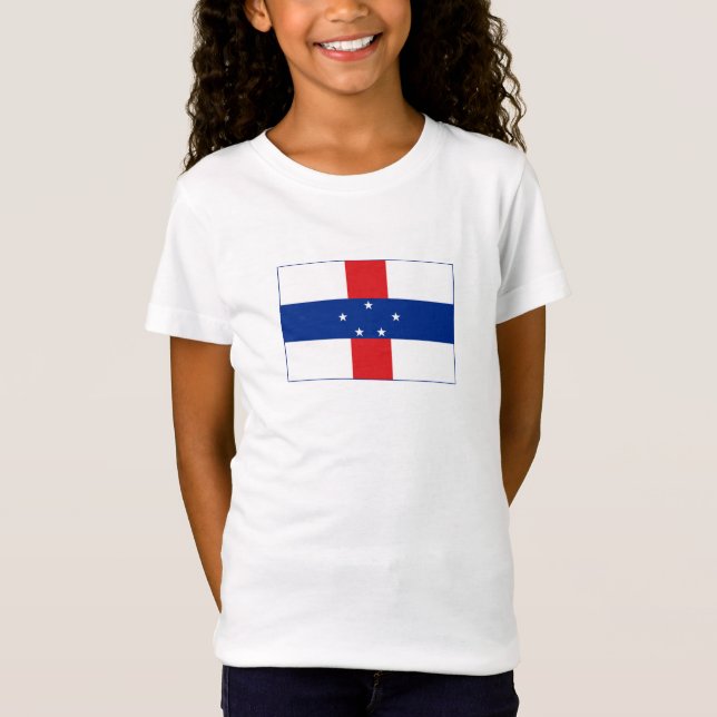 Nederländska Antillerna Flagga T Shirt (Framsida)