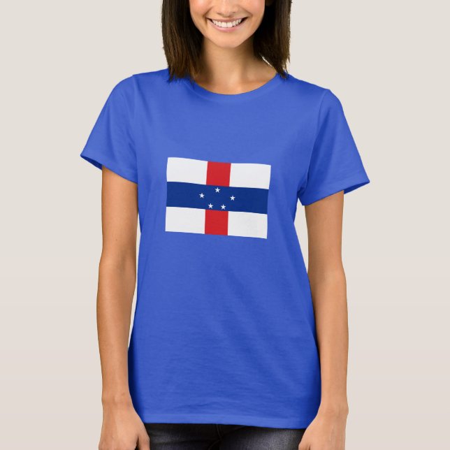 Nederländska Antillerna Flagga T Shirt (Framsida)