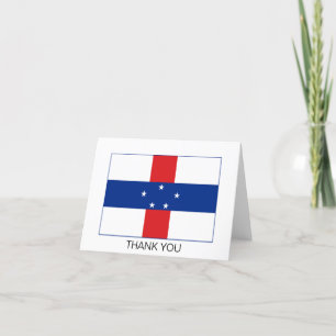Nederländska Antillerna Flagga Tack Kort