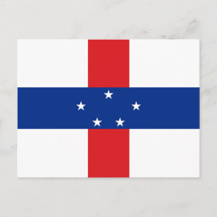 Nederländska Antillerna Flagga Vykort